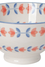 Blue Orange Tulip Bowl