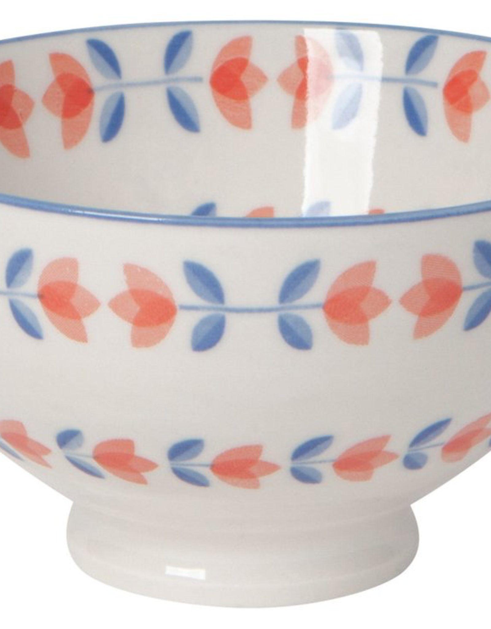 Blue Orange Tulip Bowl