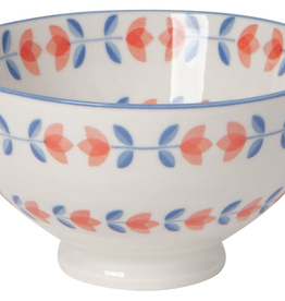 Blue Orange Tulip Bowl