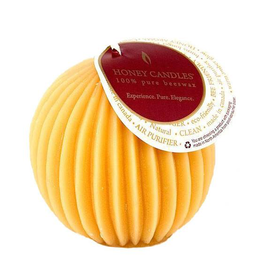 Fluted Beeswax Sphere-Natural