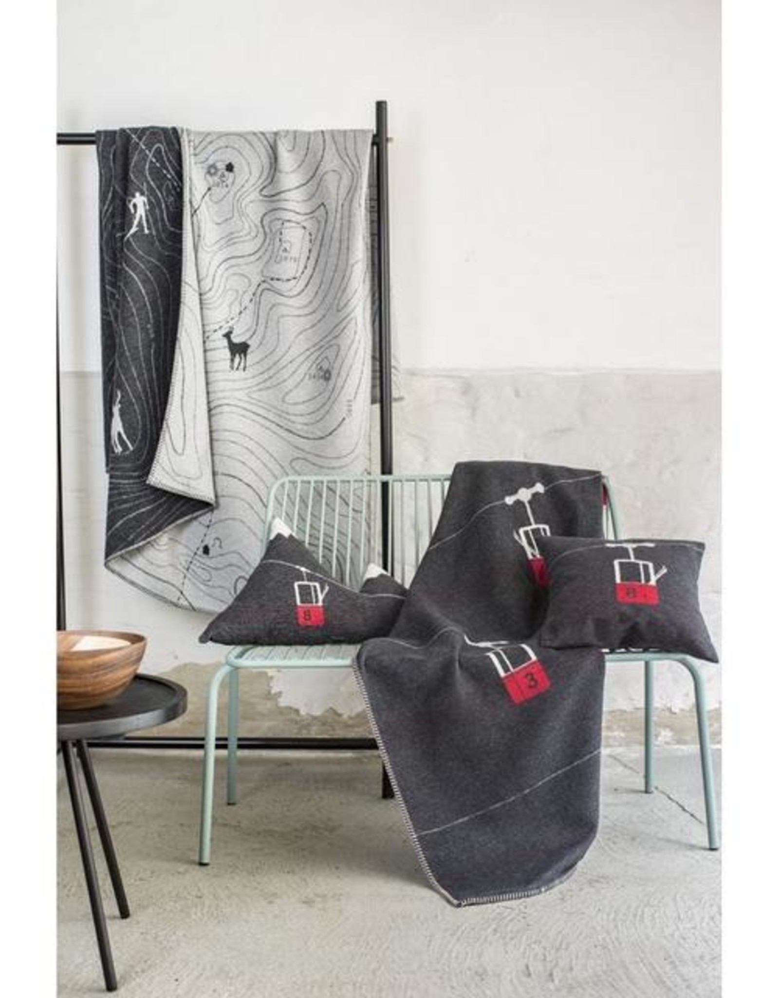 Alpine Cable Car Flannel Blanket