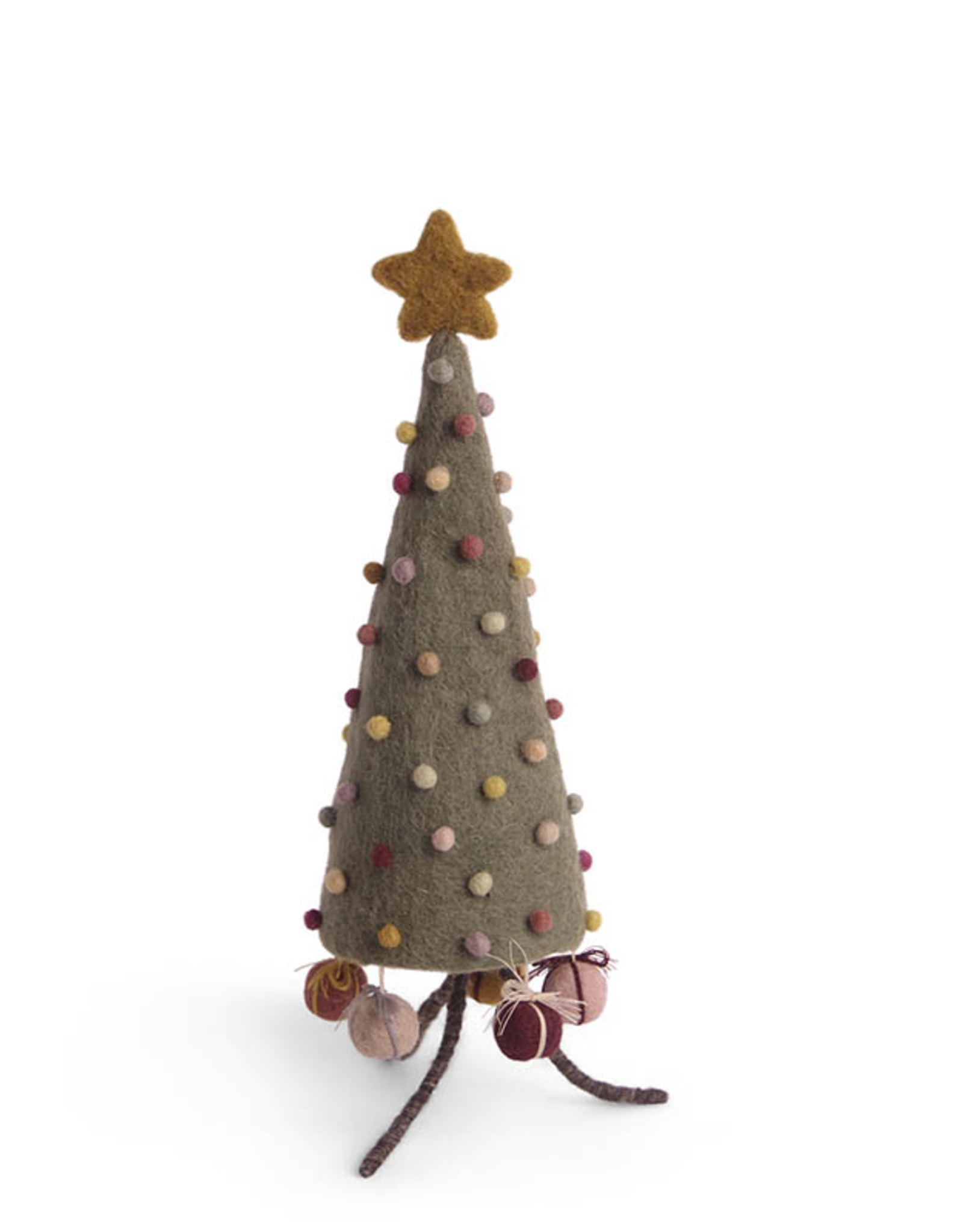 Felted Tree W Presents, 28cm