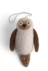 Felted Owl Ornament