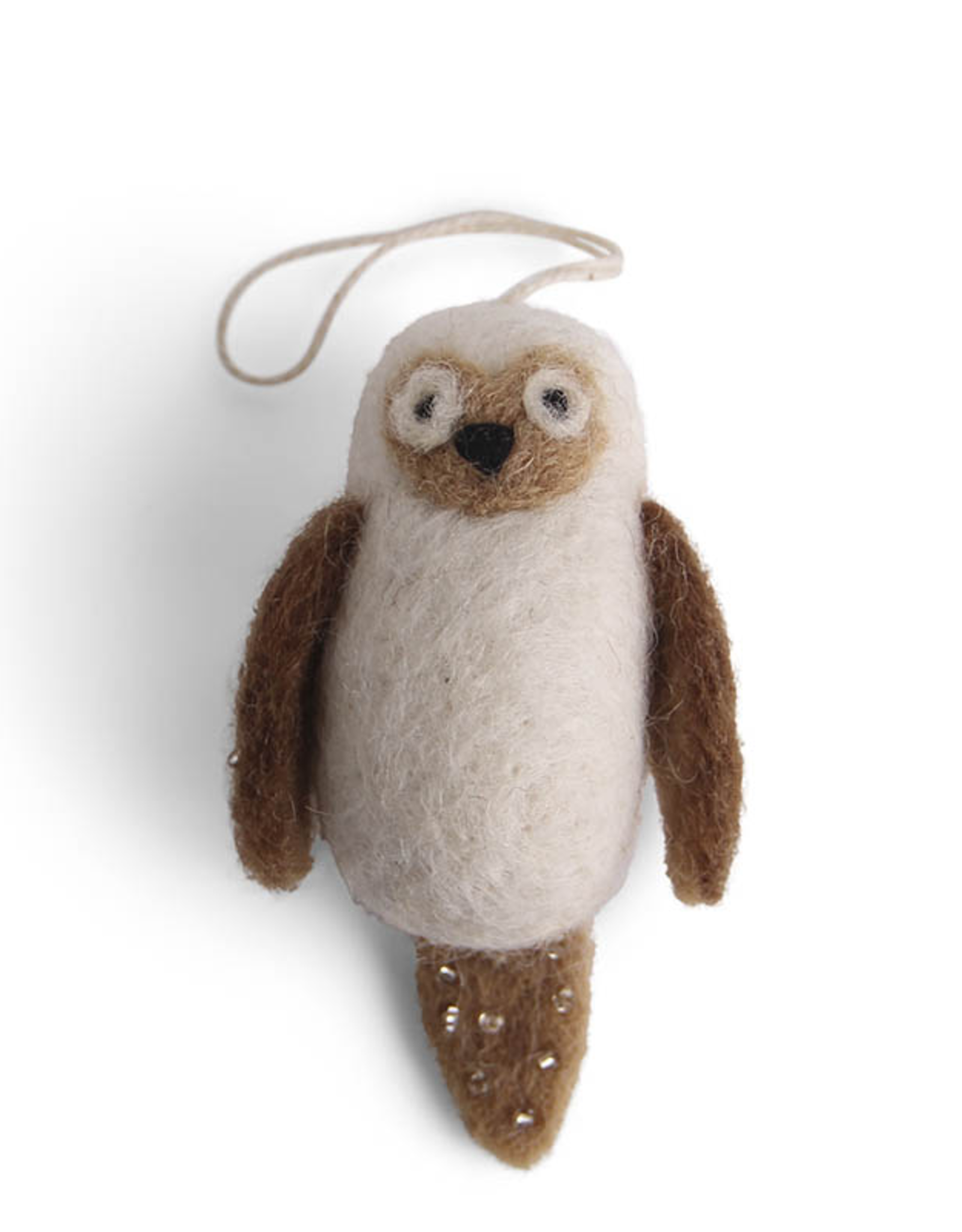 Felted Owl Ornament