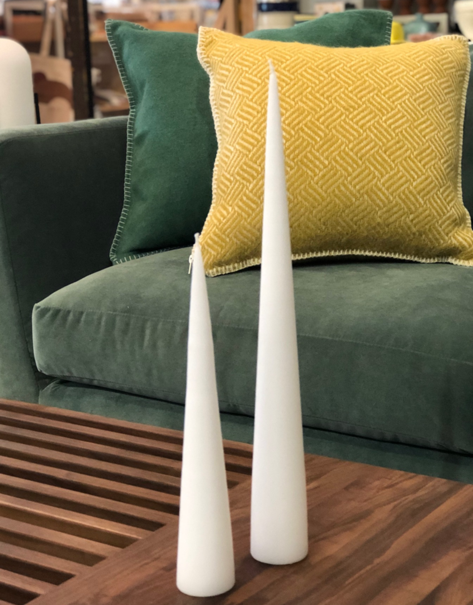 Cone Candle-Medium-White