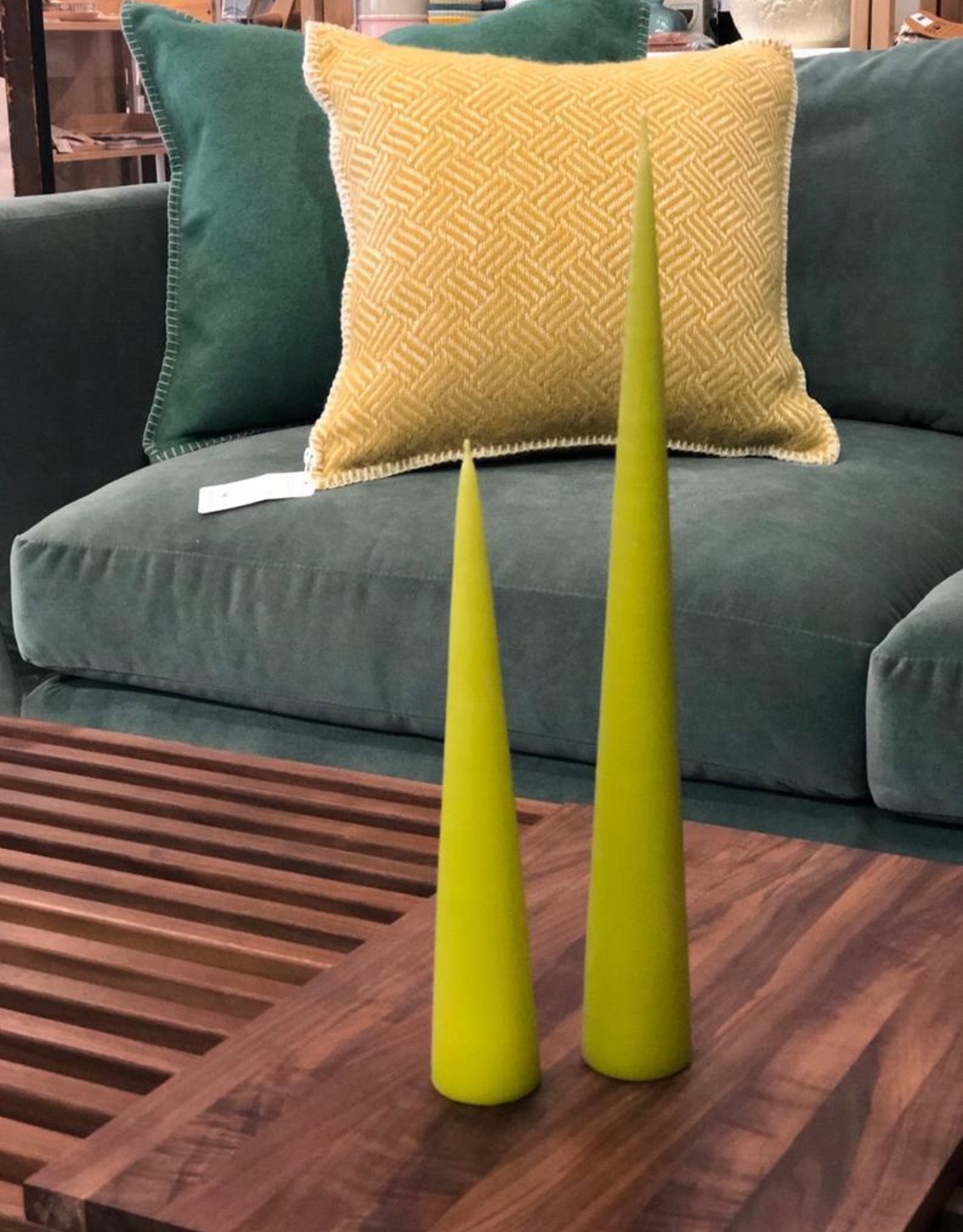 Cone Candle Small Dark Lime