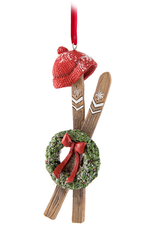 Skis With Wreath