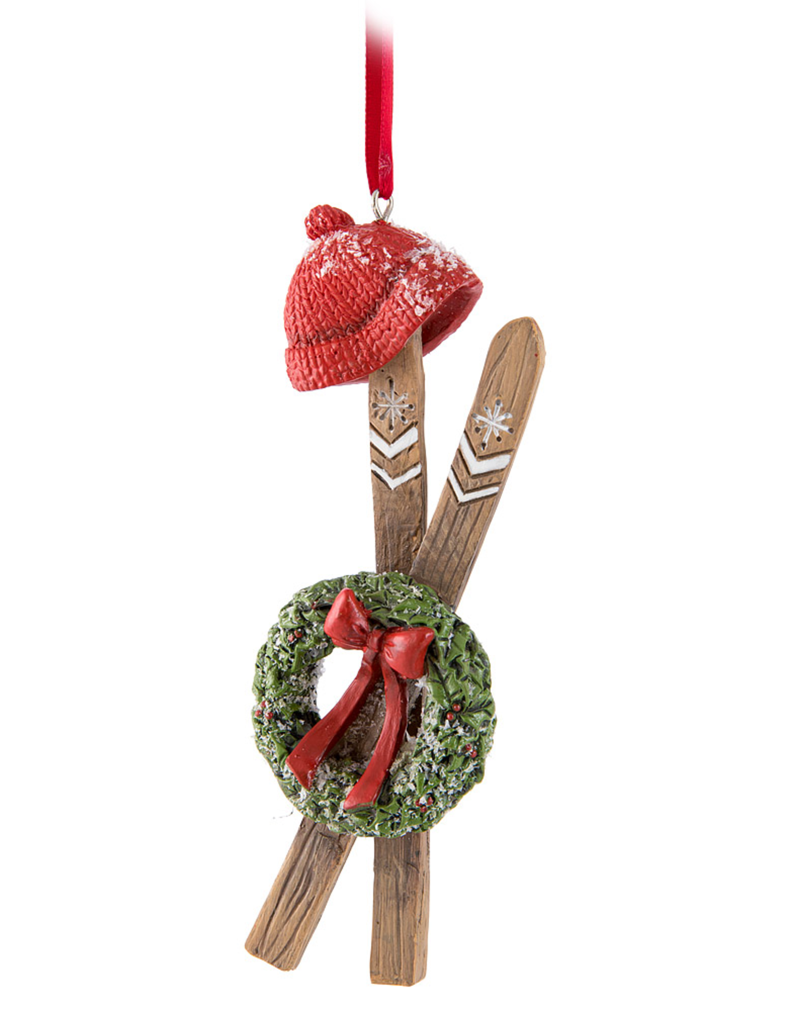 Skis With Wreath