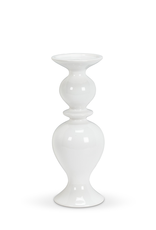 Shapely White Pillar Holder, Medium