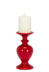 Shapely Red Pillar Holder, Small