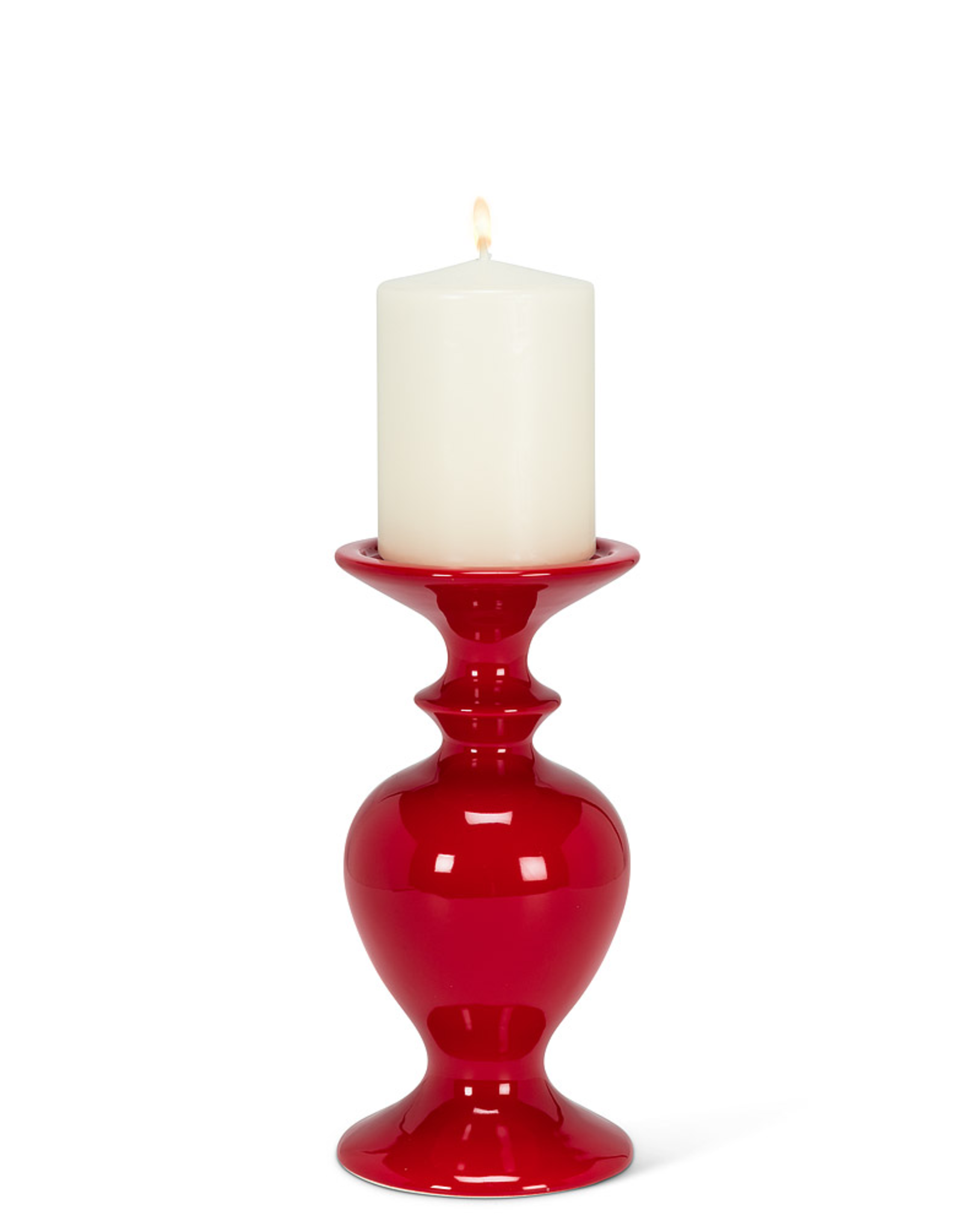Shapely Red Pillar Holder, Small