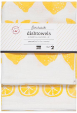 Lemon Floursack Dishtowels, Set/2