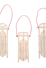 Sled Ornament Single Assorted