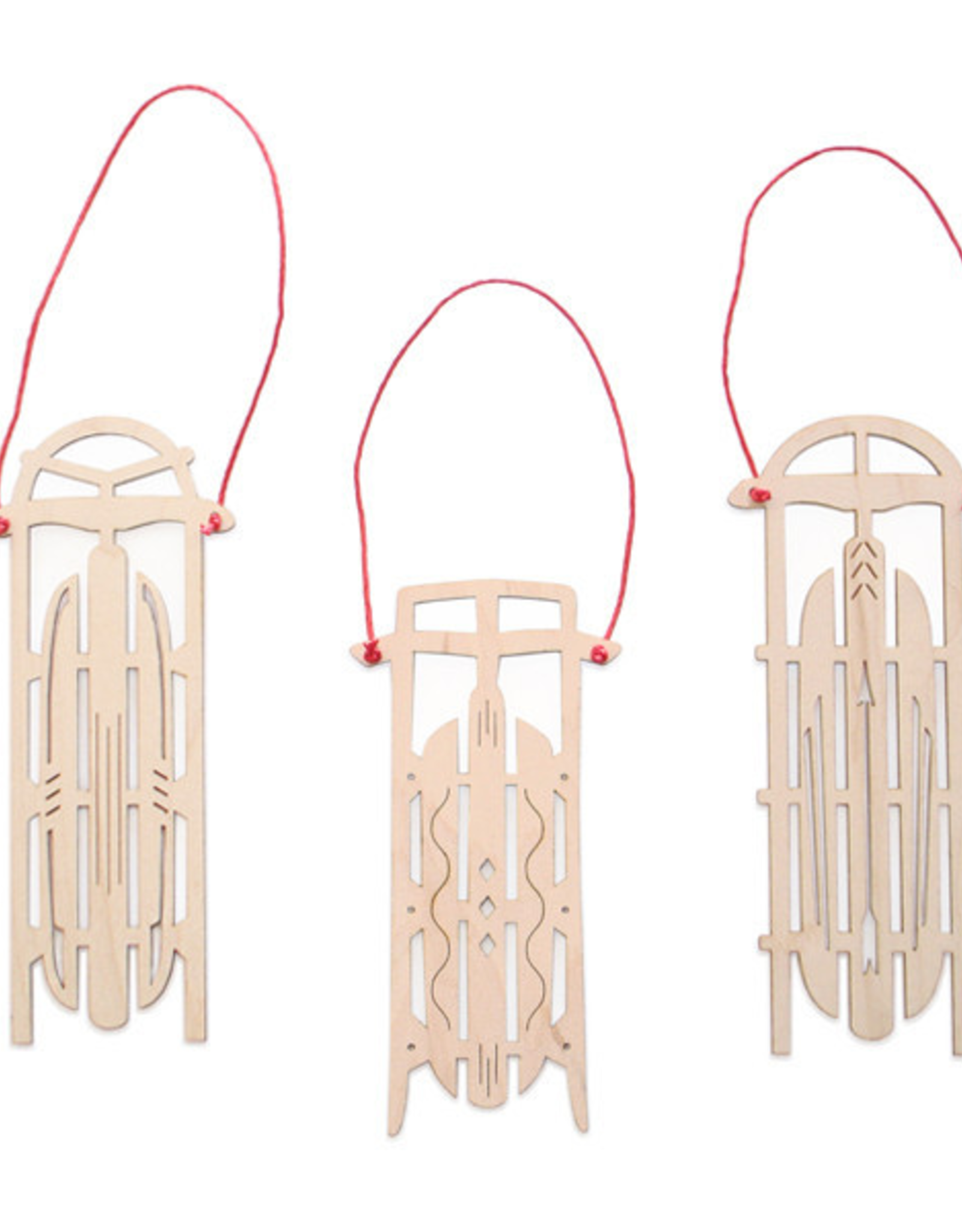 Sled Ornament Single Assorted