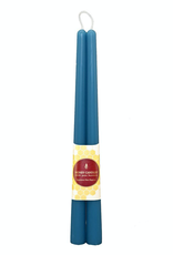 12" Beeswax Taper Pair-Teal