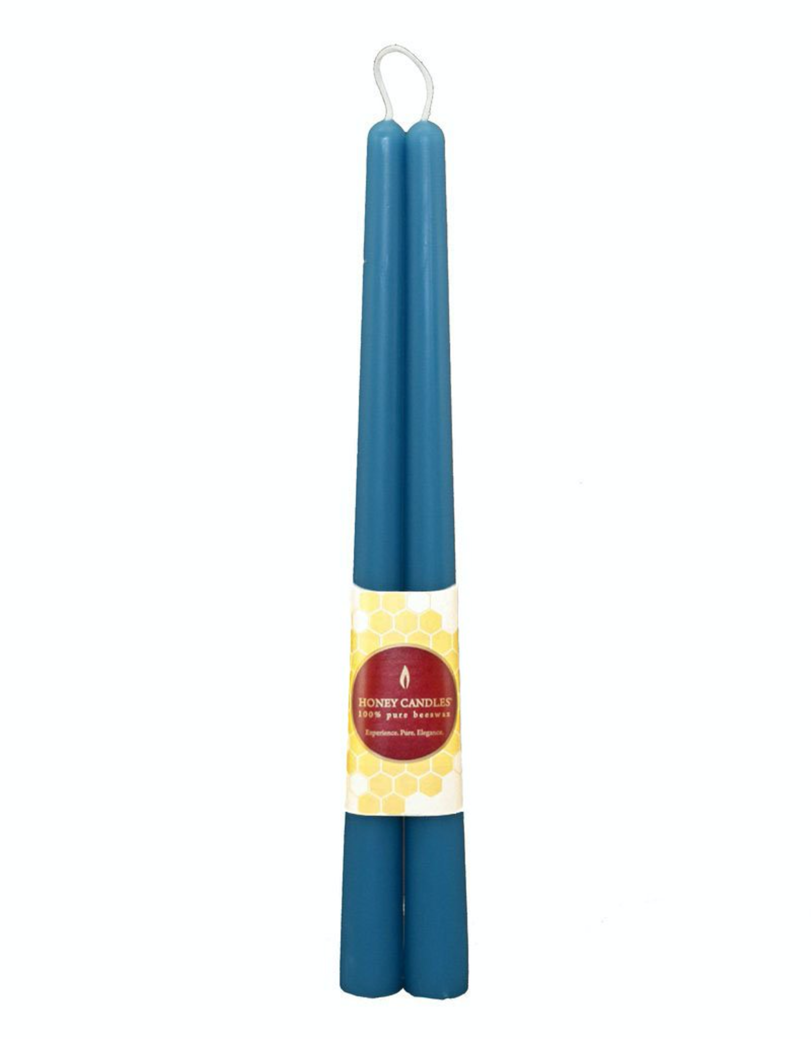 12" Beeswax Taper Pair-Teal