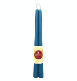 12" Beeswax Taper Pair-Teal