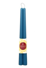12" Beeswax Taper Pair-Teal