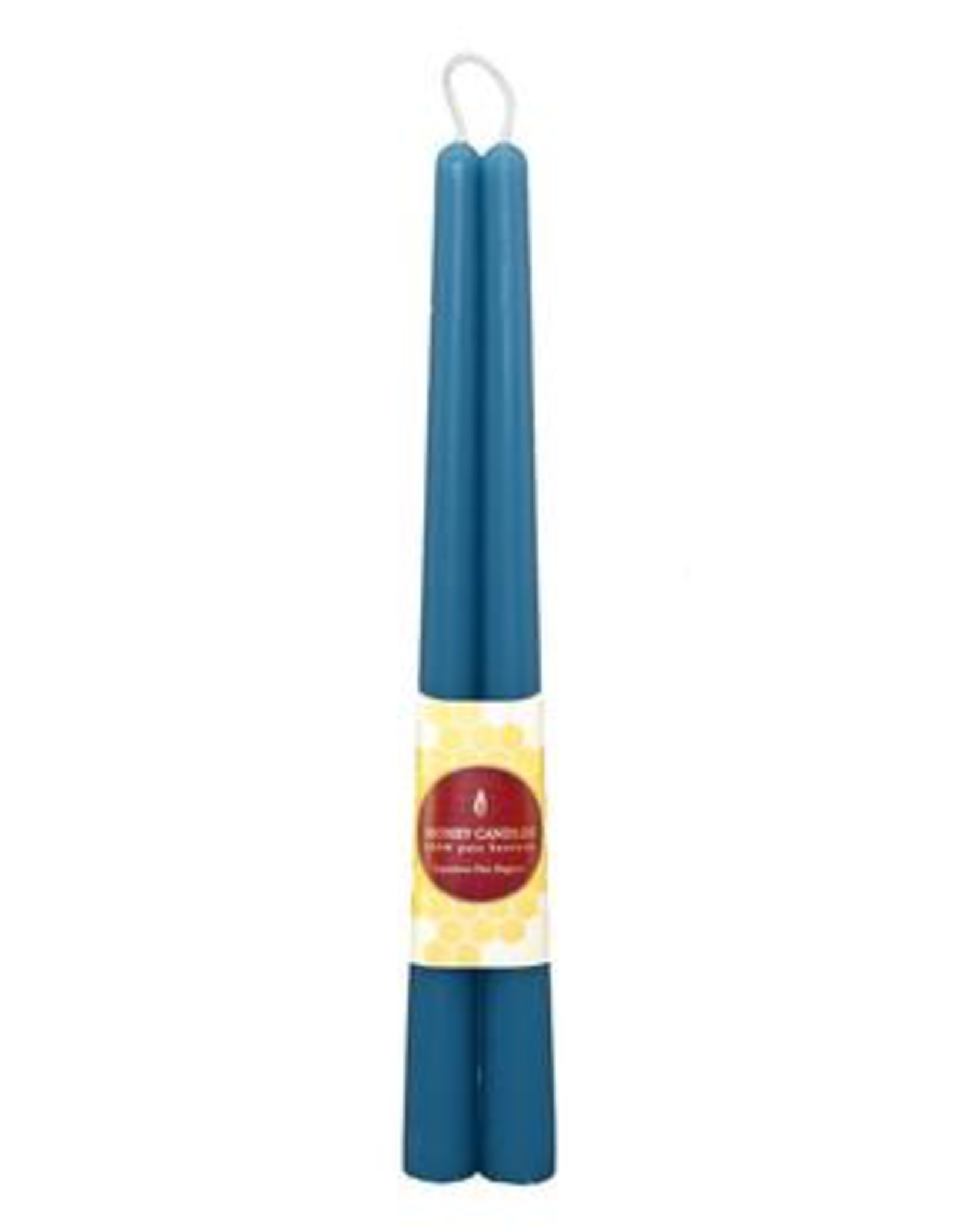 12" Beeswax Taper Pair-Teal