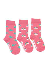Rainbow Unicorn Narwhal Kids Socks-Age 2-4