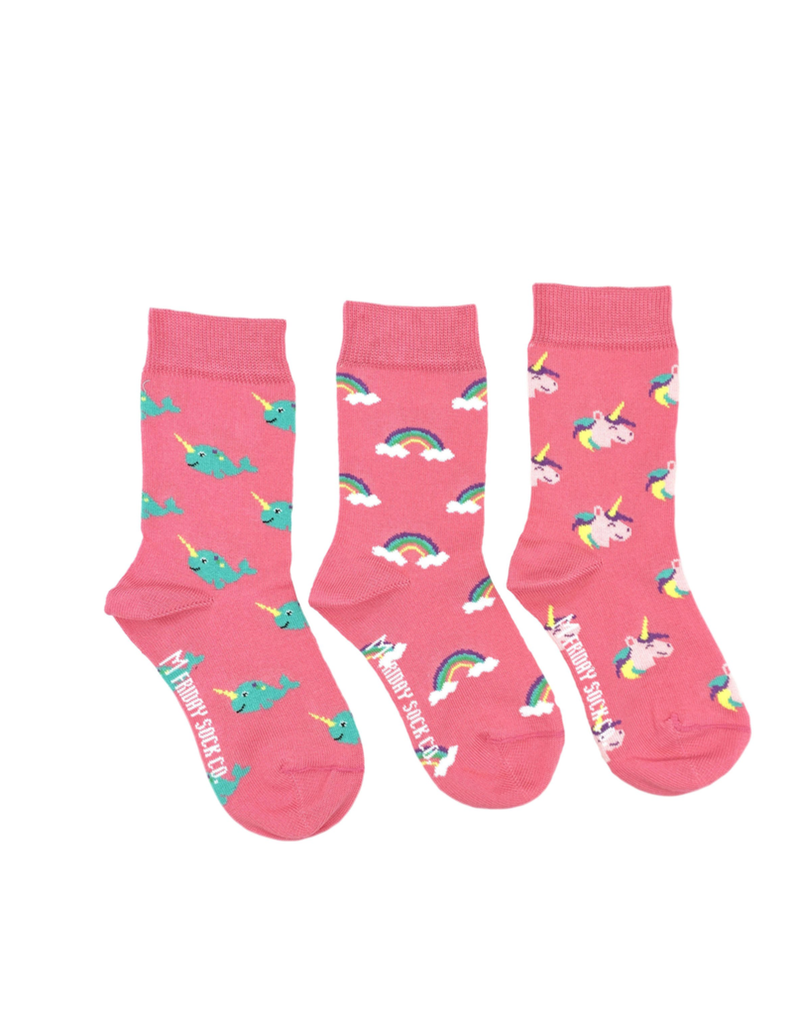 Rainbow Unicorn Narwhal Kids Socks-Age 2-4