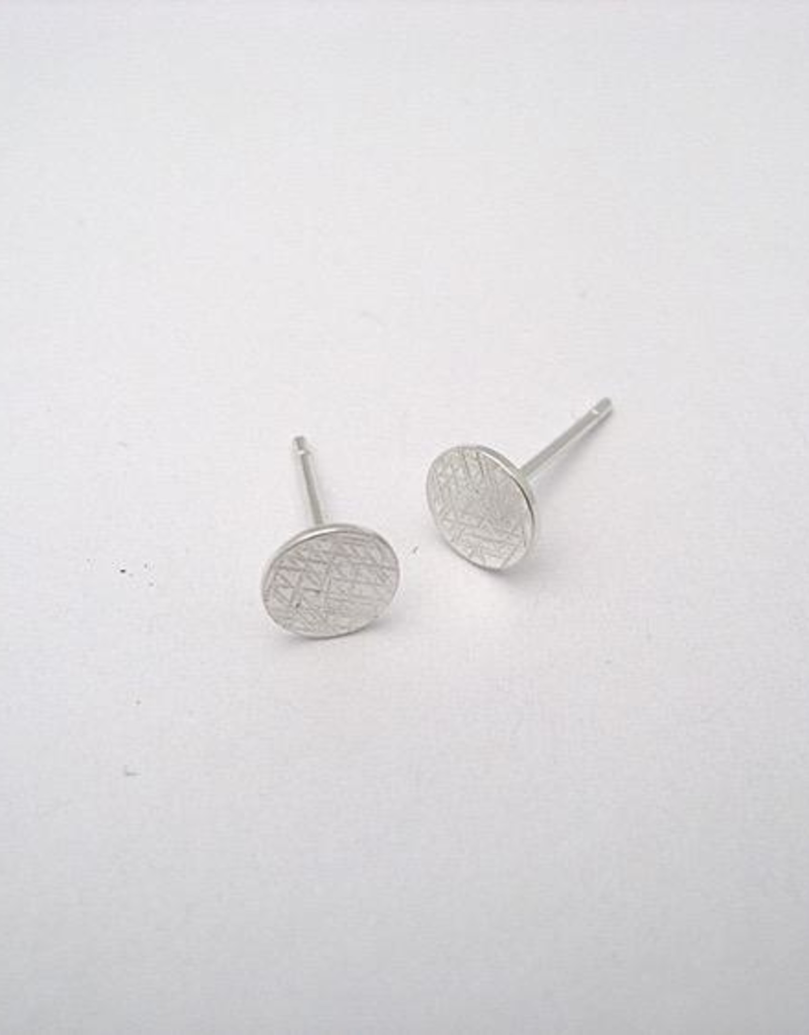 Scratch Earrings, Silver