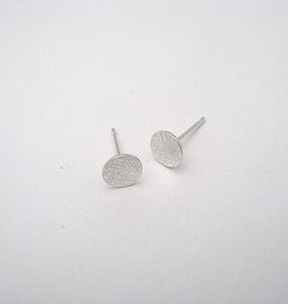 Scratch Earrings, Silver