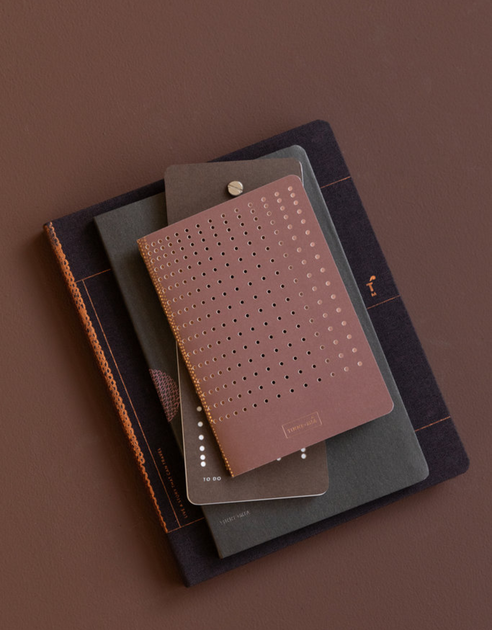 Gridded A6 Booklet, Burgundy