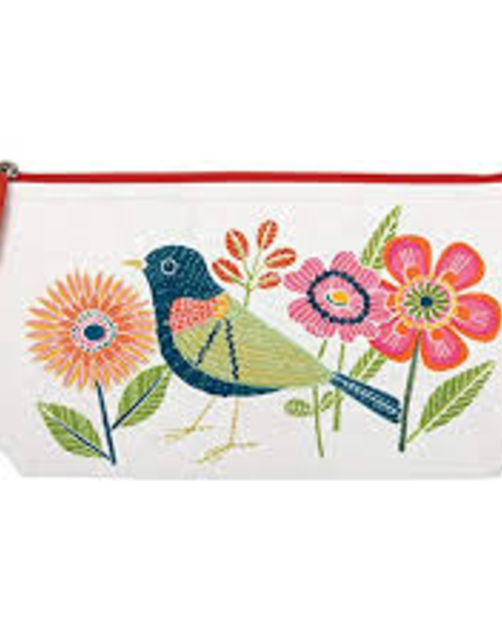 Avian Friends Embroidered Pouch