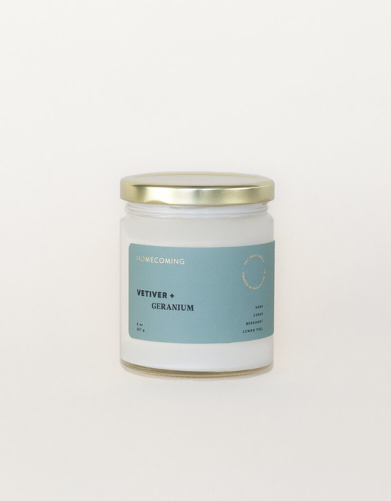 Vetiver And Geranium Soy Candle