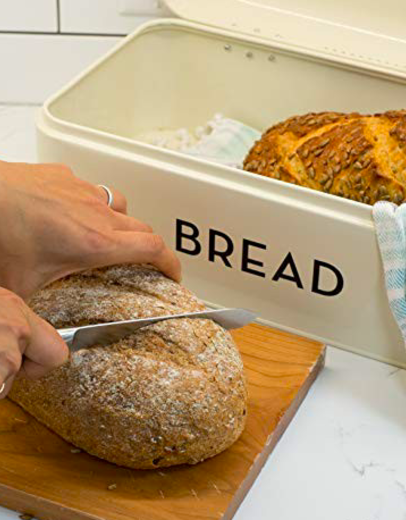 Bread Bin Large - Ivory