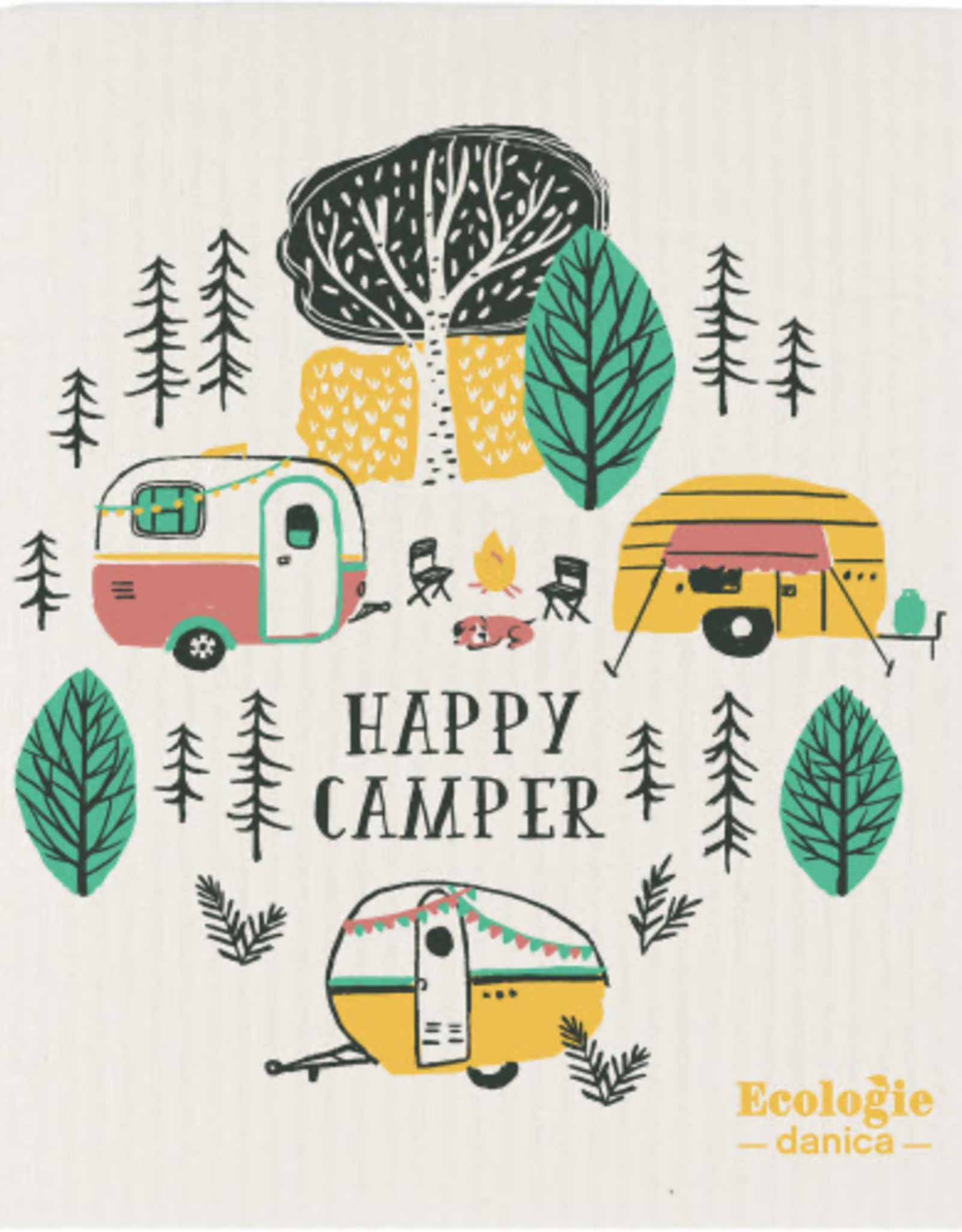 Swedish Dishcloth - Happy Camper