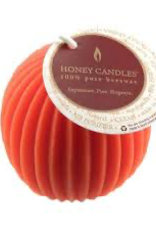 Fluted Beeswax Sphere - Tangerine