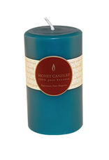 5" Round Beeswax Pillar - Glacier Teal