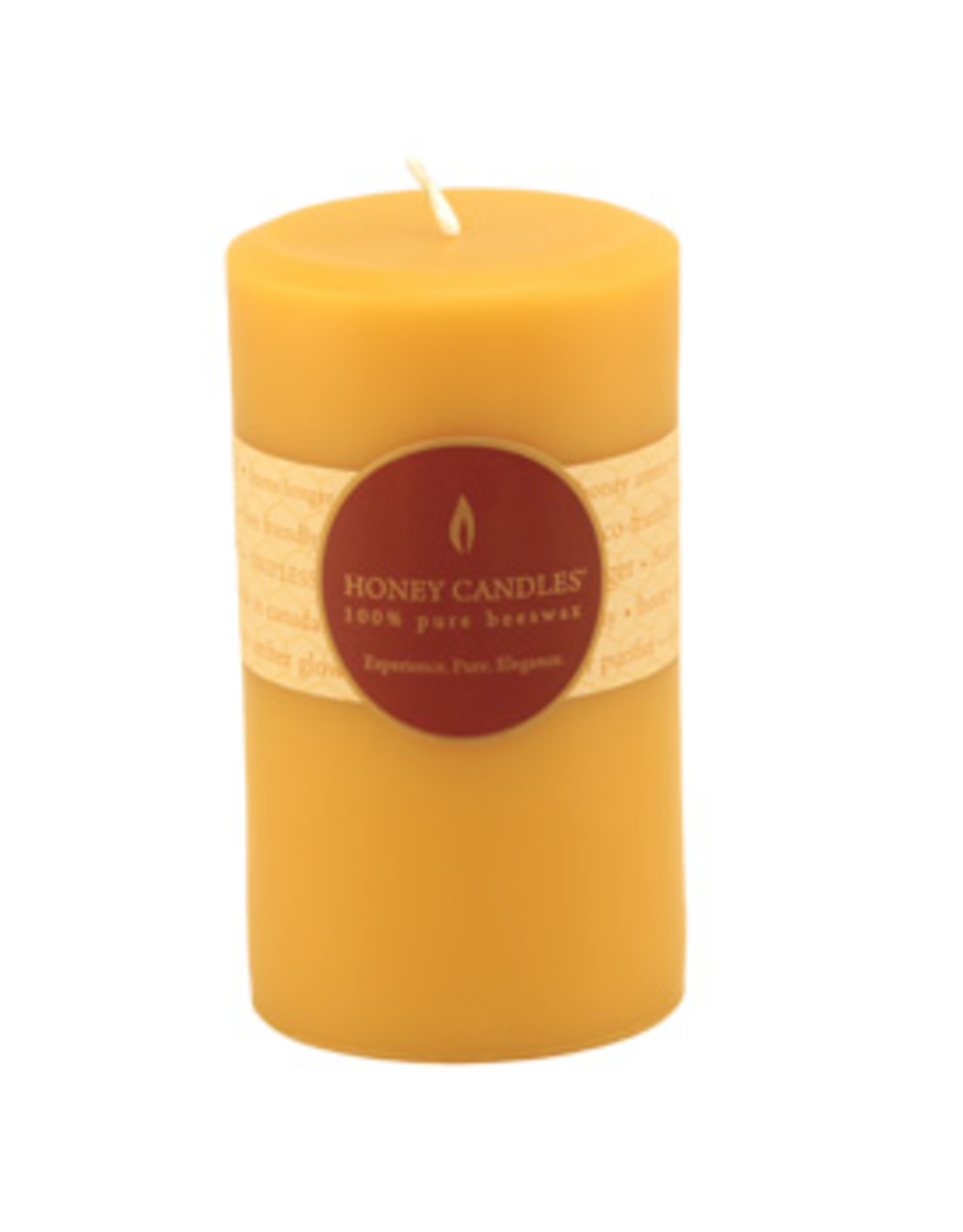 5" Round Beeswax Pillar-Natural