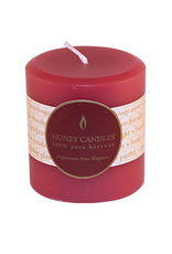 3" Round Beeswax Pillar - Paris Pink
