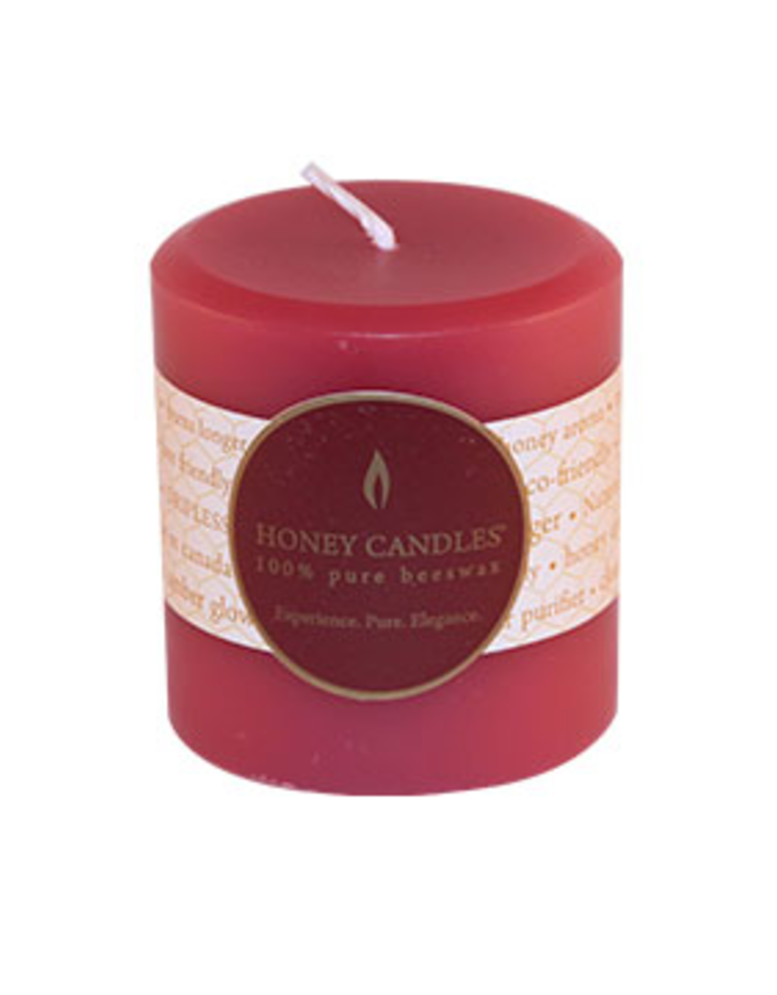 3" Round Beeswax Pillar - Paris Pink