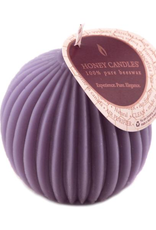 Fluted Beeswax Sphere - Spring Crocus