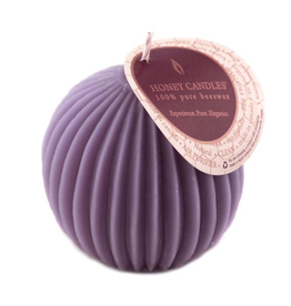 Fluted Beeswax Sphere - Spring Crocus