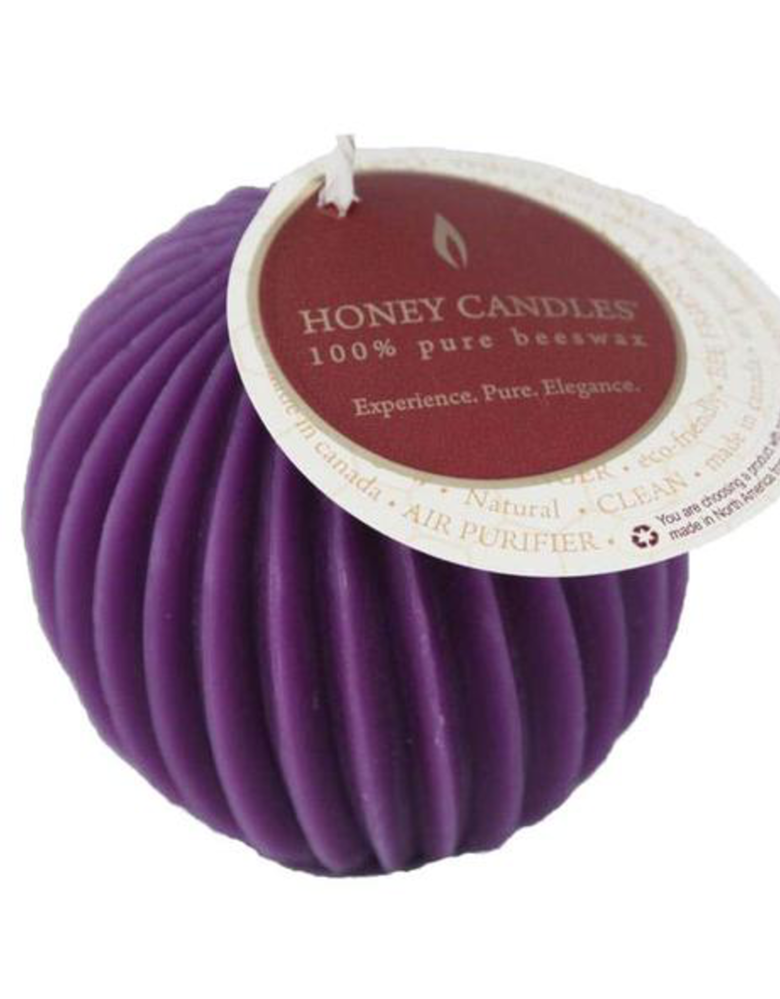 Fluted Beeswax Sphere-Violet