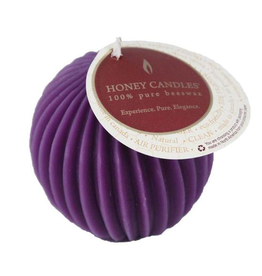 Fluted Beeswax Sphere-Violet