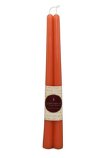 12" Beeswax Taper Pair-Tangerine