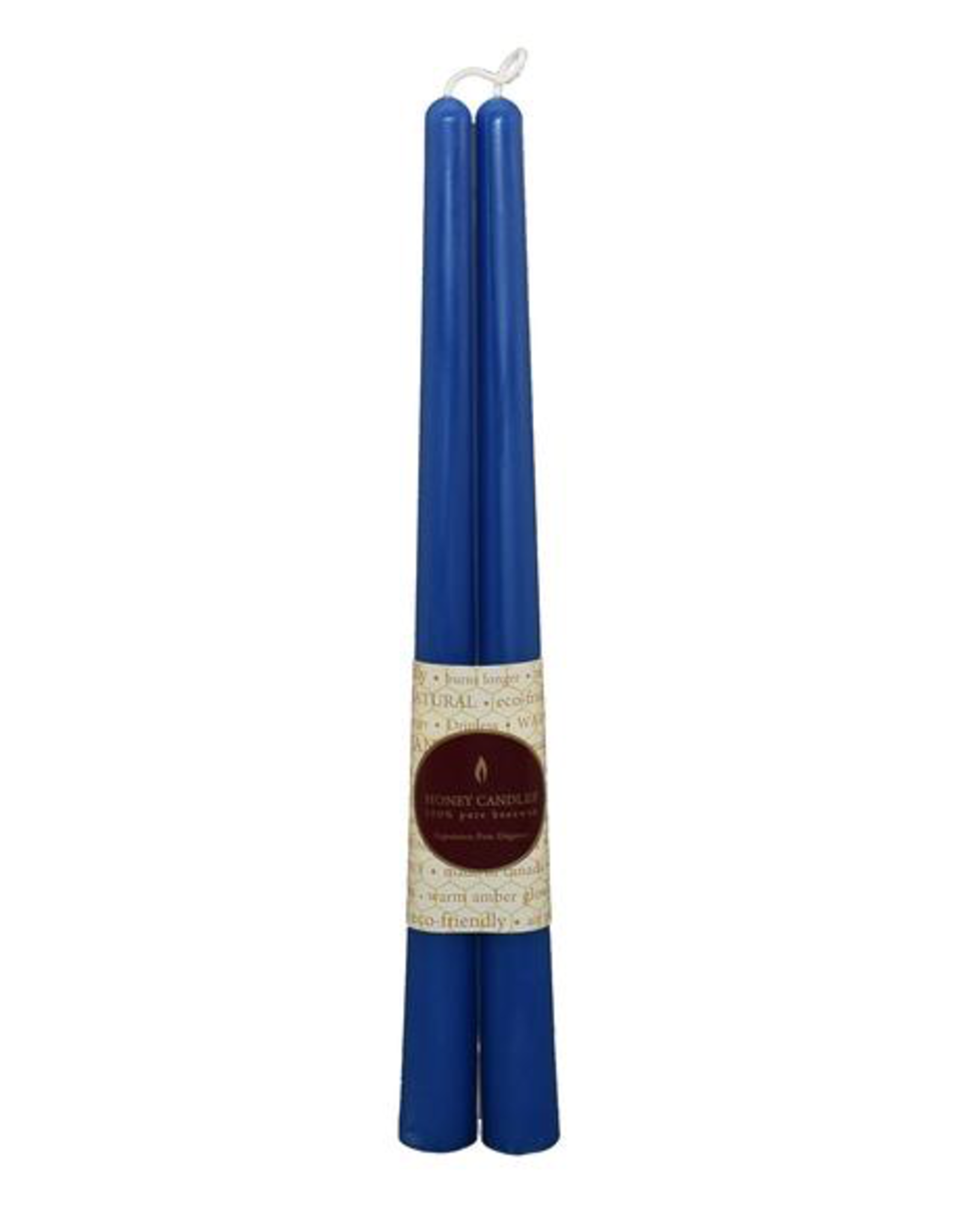 12" Beeswax Taper Pair-Blue