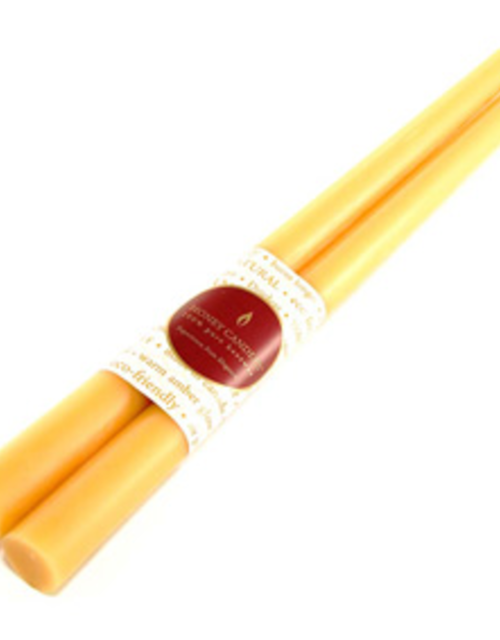 12" Beeswax Taper Pair - Natural
