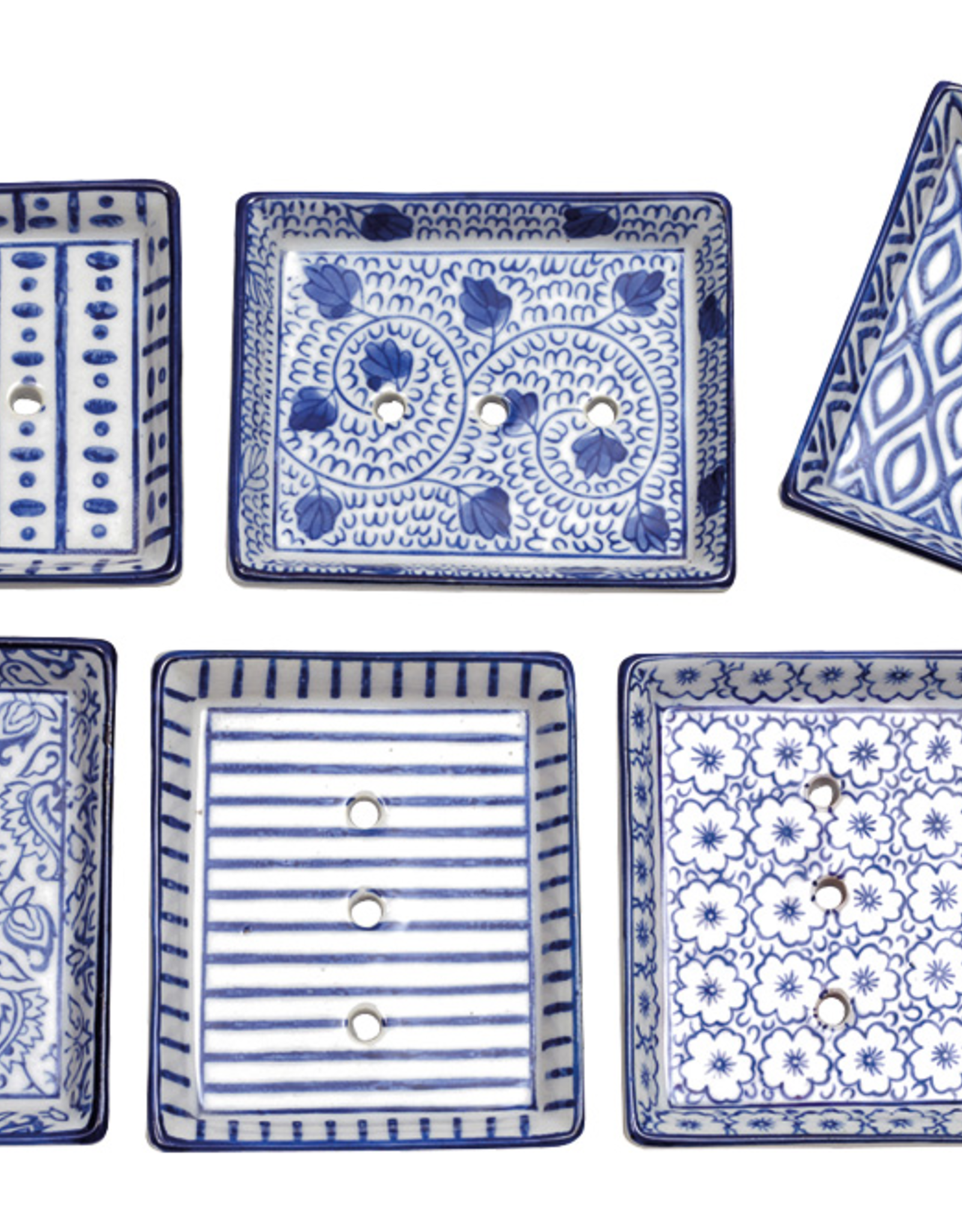 Ceramic Soap Dish Rectangular - Assorted Designs