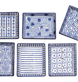 Ceramic Soap Dish Rectangular - Assorted Designs
