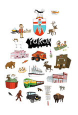 Yukon Landmarks Tea Towel