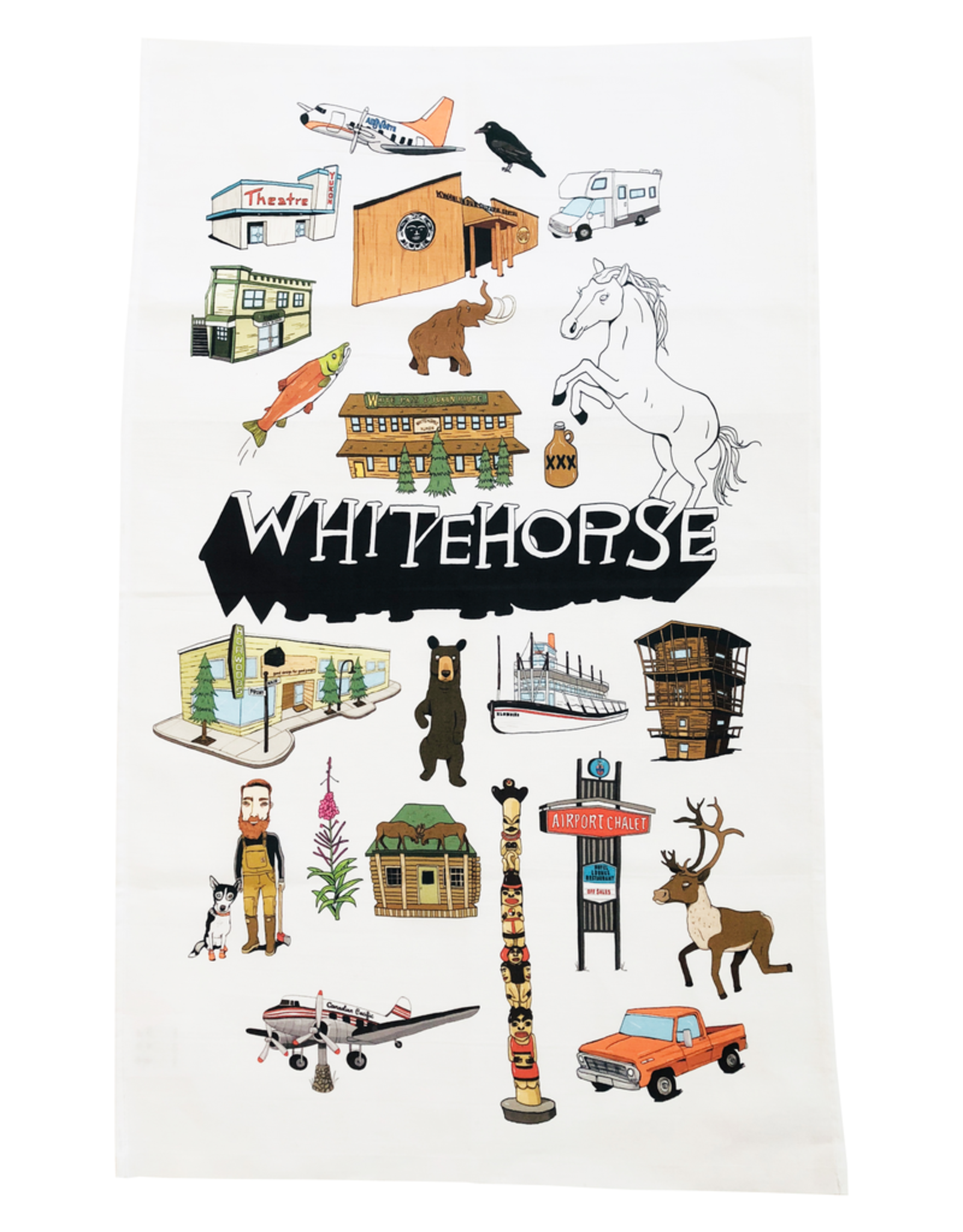 Whitehorse Landmarks Tea Towel