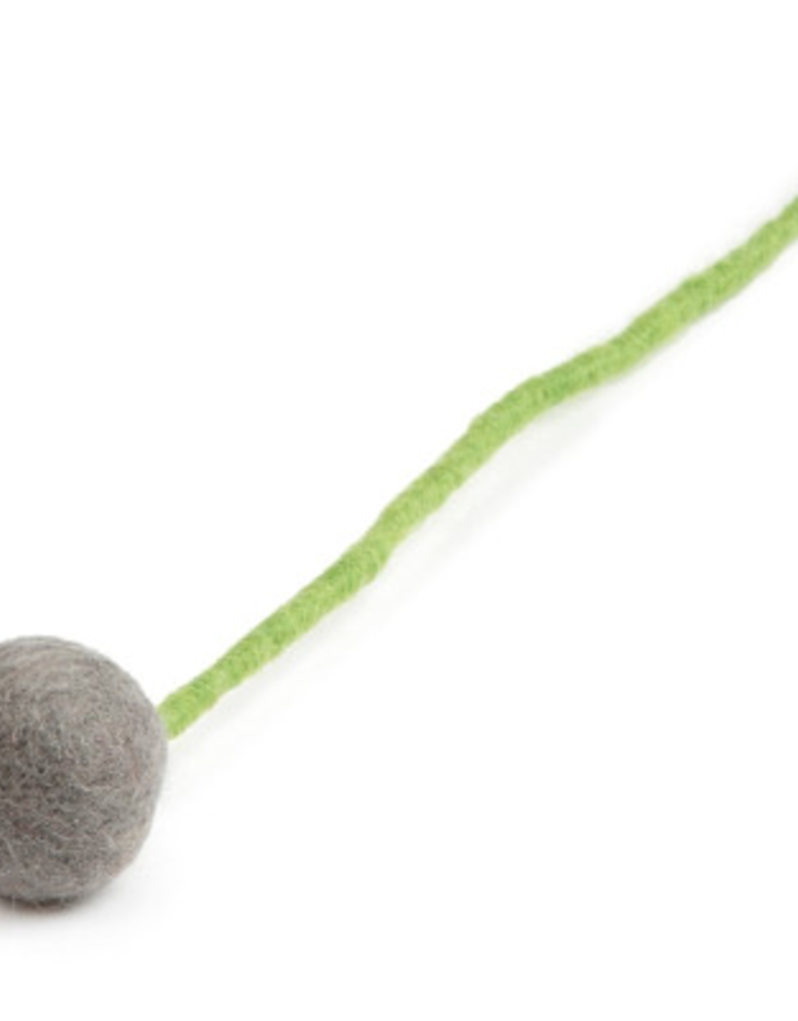 Felt Ball Flower Large - Grey