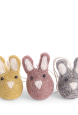 Mini Bunny Ornaments - Fair Trade Set/2